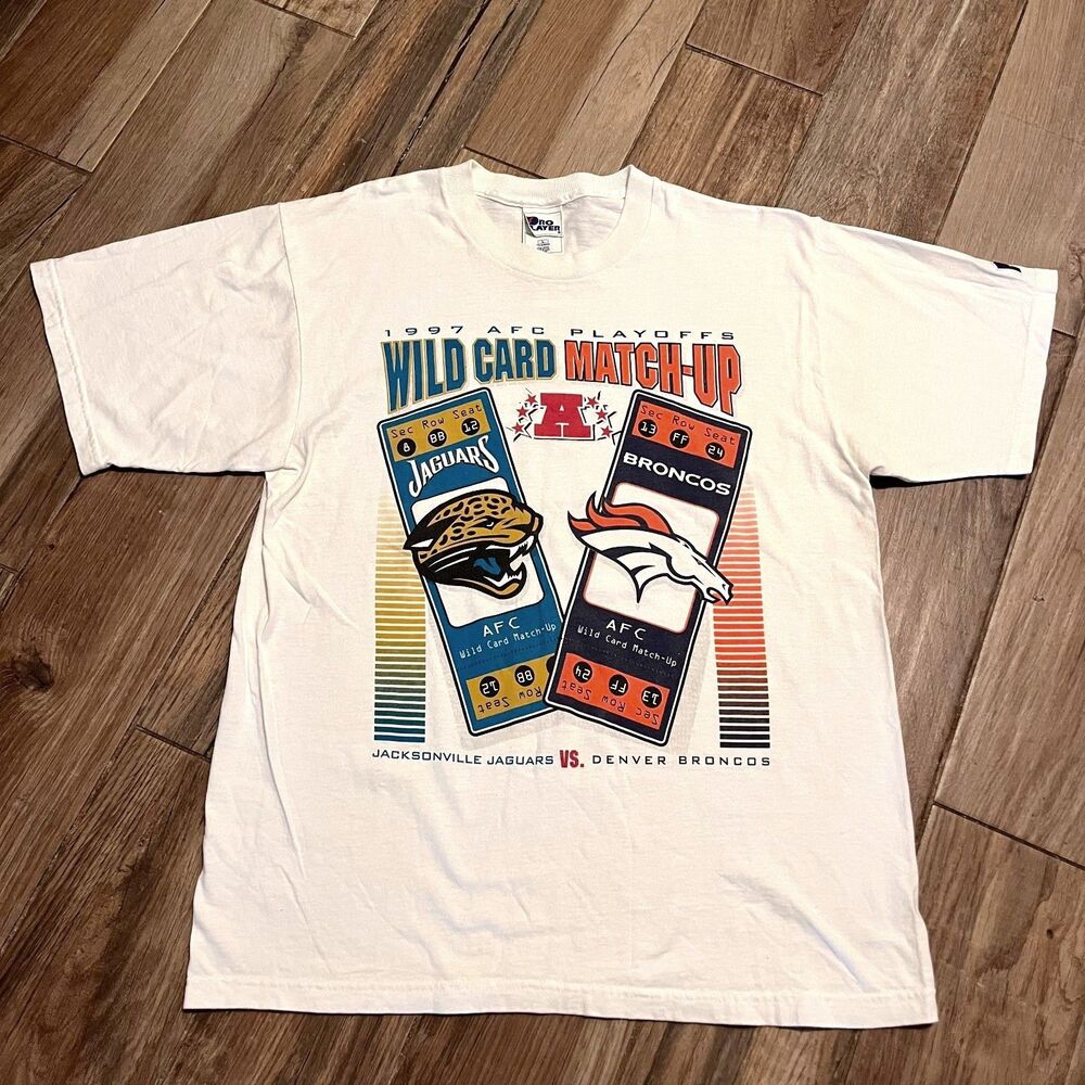 Jacksonville Jaguars Vintage 1997 Wild Card Match Up Playoff  ProPlayer T Shirt
